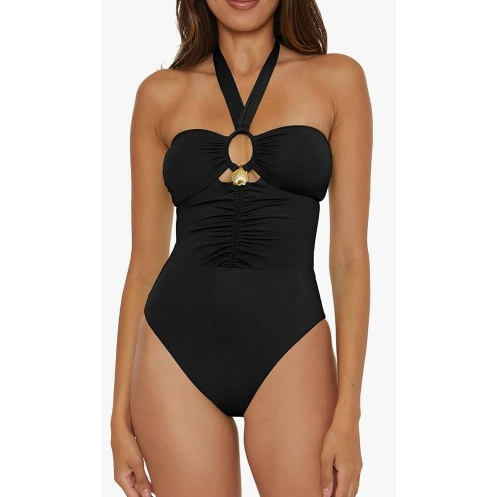 Soluna Swimsuit One-Piece Size Small Black Shell Wee Multi-way Maillot Bathing S